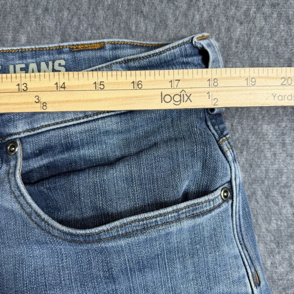Duluth Jeans Mens 36x30 Blue Ballroom Double Flex Flannel Lined Denim Pants Work